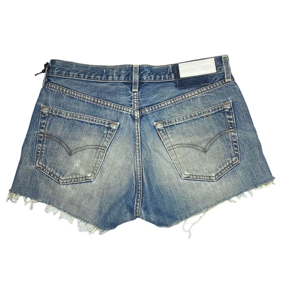 Levi's REDONE Denim Shorts Blue Size 27 - Picture 5 of 15